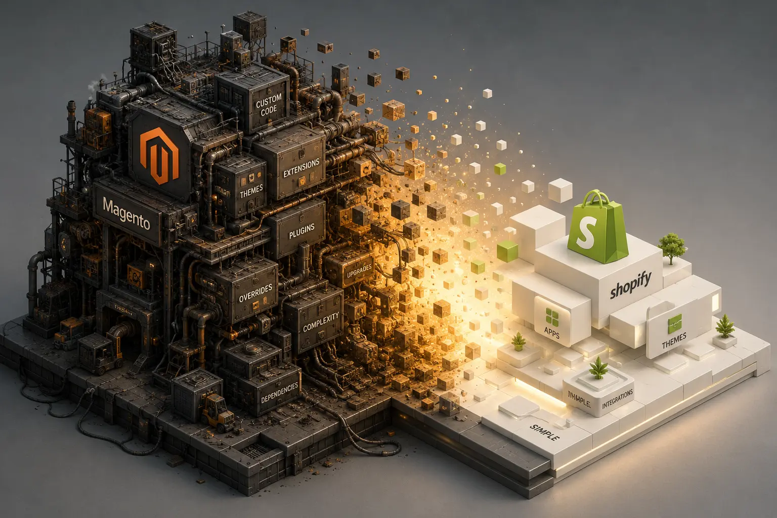 Migrar de Magento a Shopify: guía técnica honesta 2026