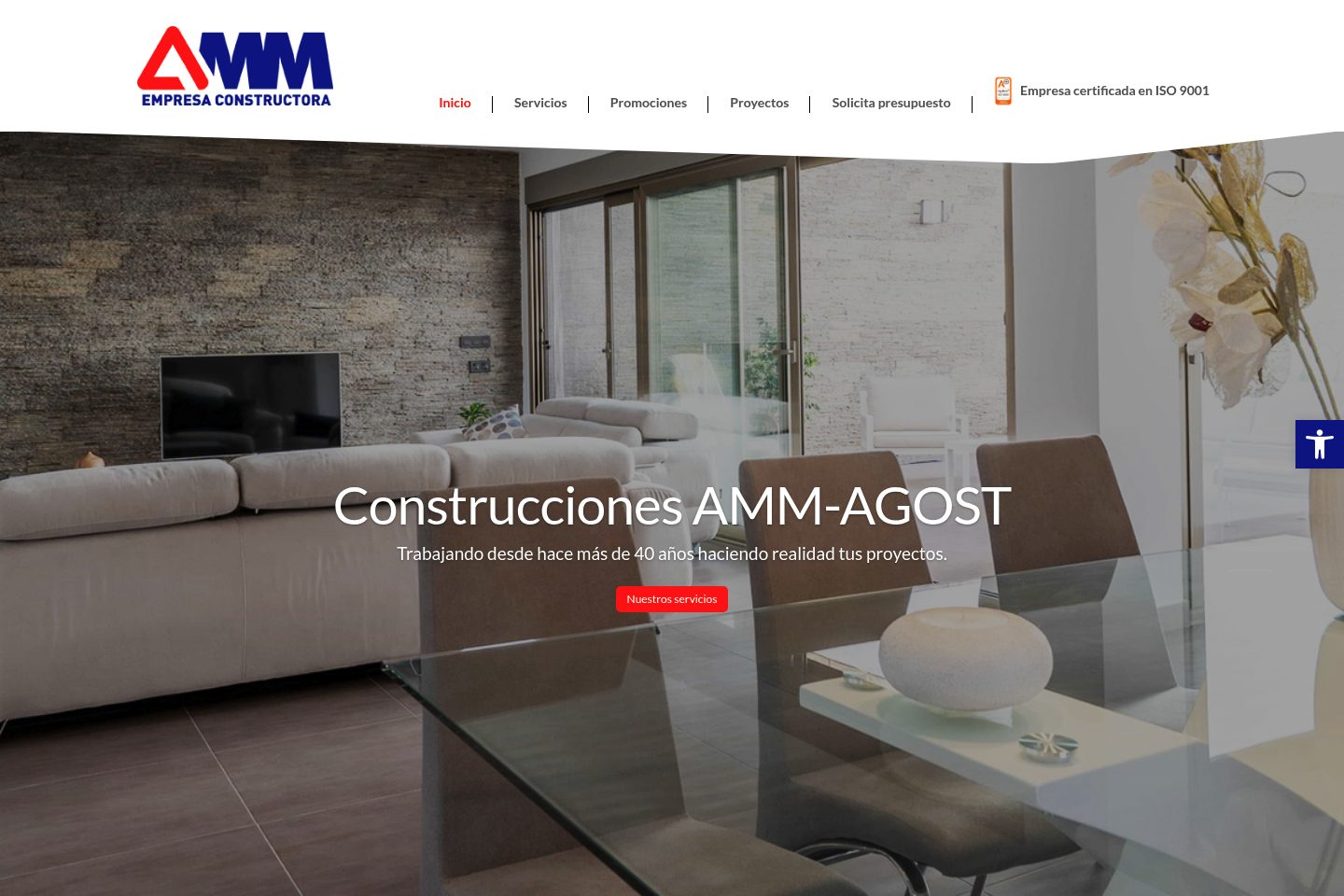 Captura del proyecto Construcciones AMM