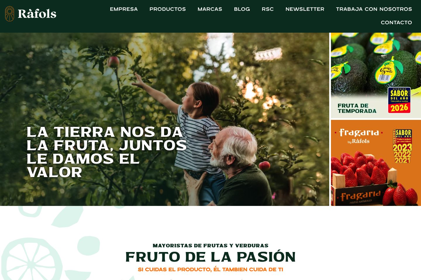 Captura del proyecto Fruits Ráfols