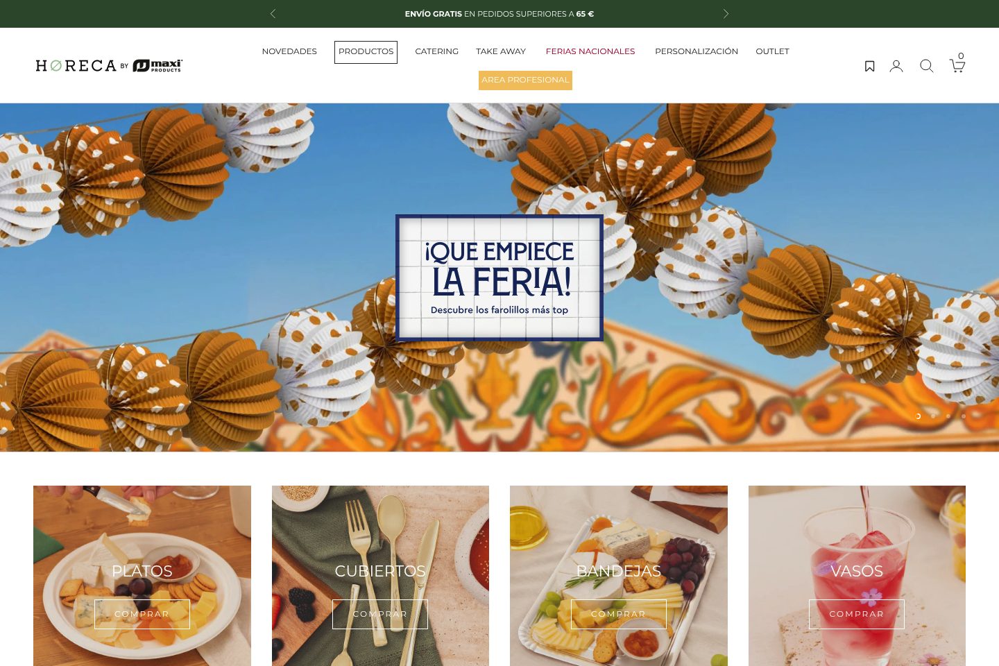Captura del proyecto Horeca Collection