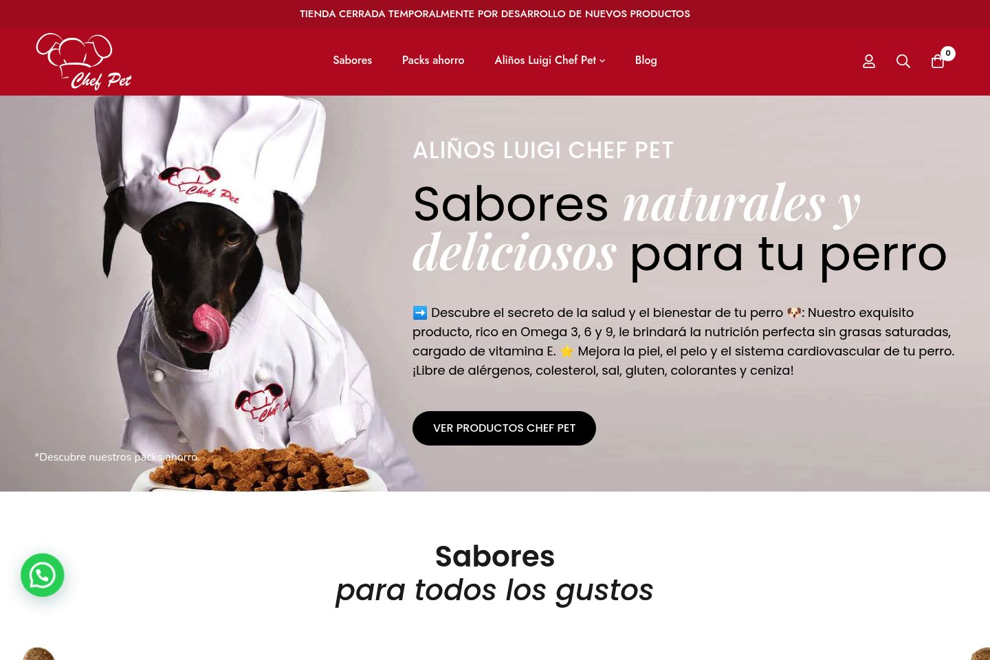 Captura del proyecto Luigi Chef Pet