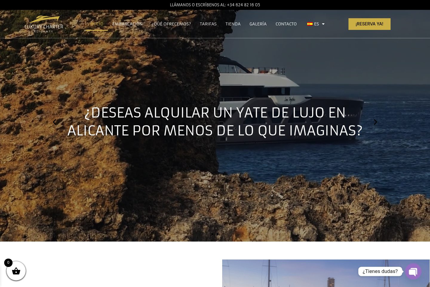 Captura del proyecto Luxury Charter Alicante