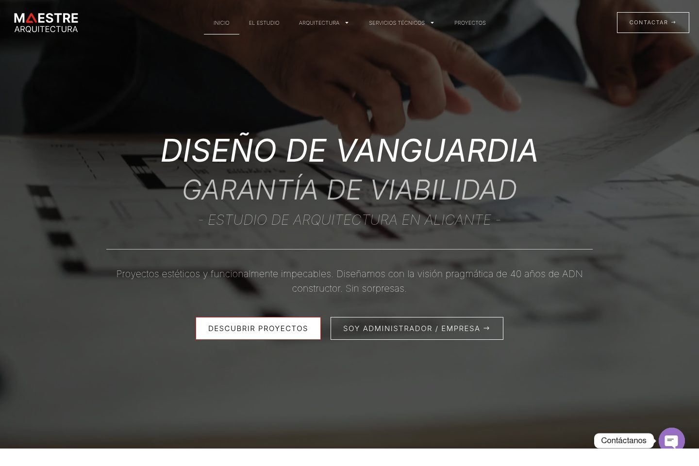 Captura del proyecto Maestre Arquitectura
