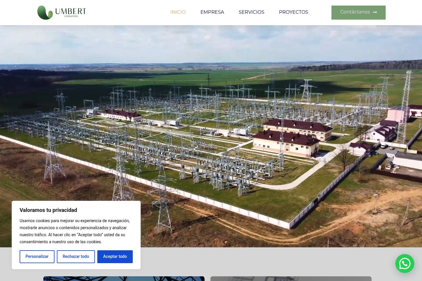 Captura del proyecto Umbert Consultores